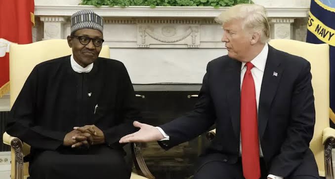 President Muhammadu Buhari and former U.S. President Donald Trump