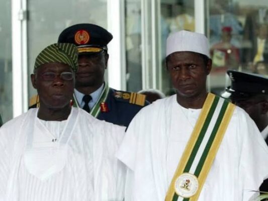 Photo: Obasanjo handing over to Yar'Adua on May 29, 2007