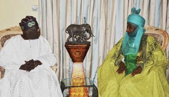 Bola Tinubu speaking with Muhammadu sanusi