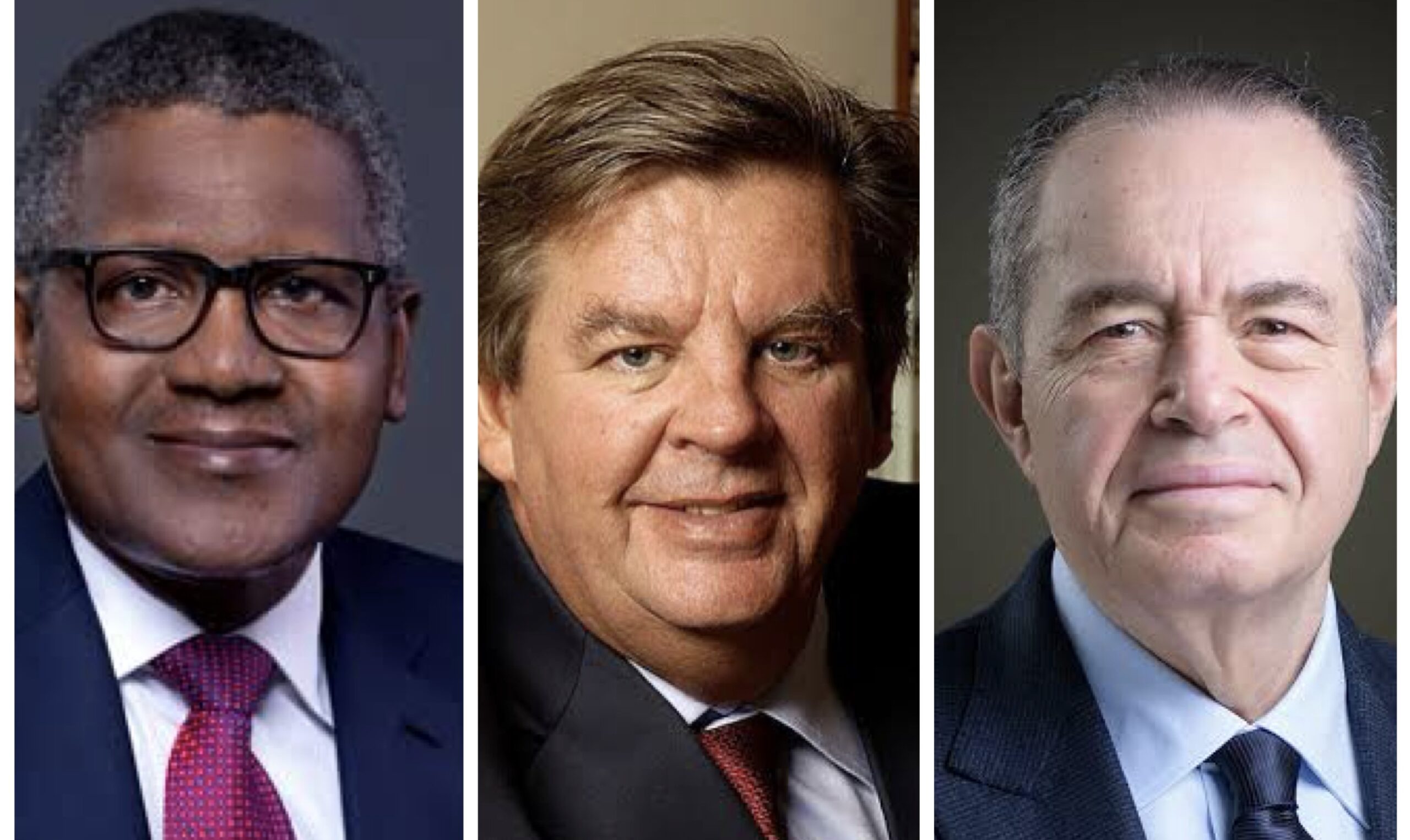 Aliko Dangote, Johan Rupert, Mohamed Mansour