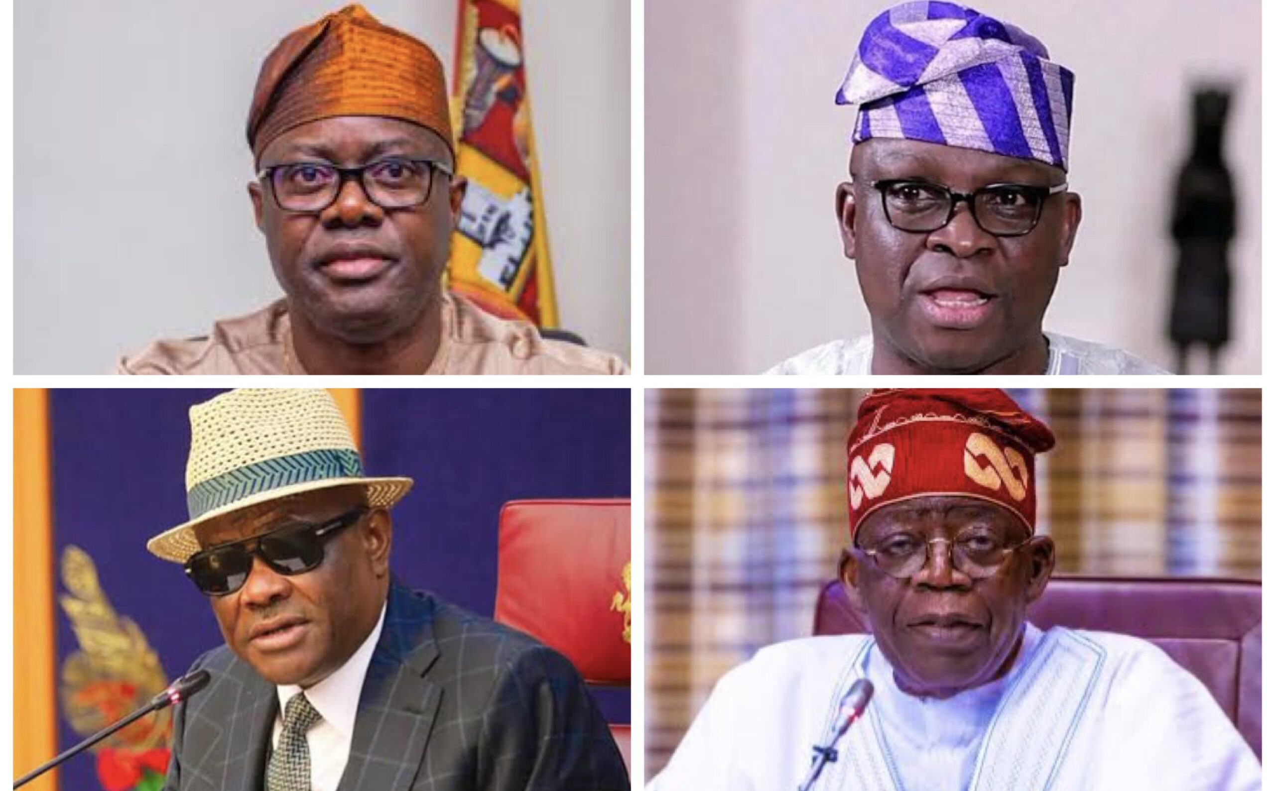 Seyi Makinde, Ayo Fayose , Nyesom Wike, Bola Tinubu