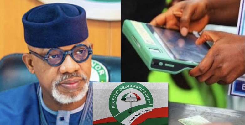 Dapo Abiodun, BVAS and PDP Logo