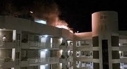 Hotel rooftop where chopper crashed