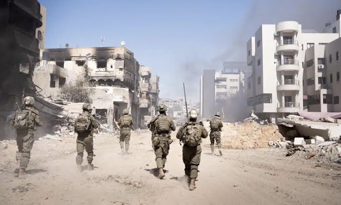 Israeli troops in Gaza