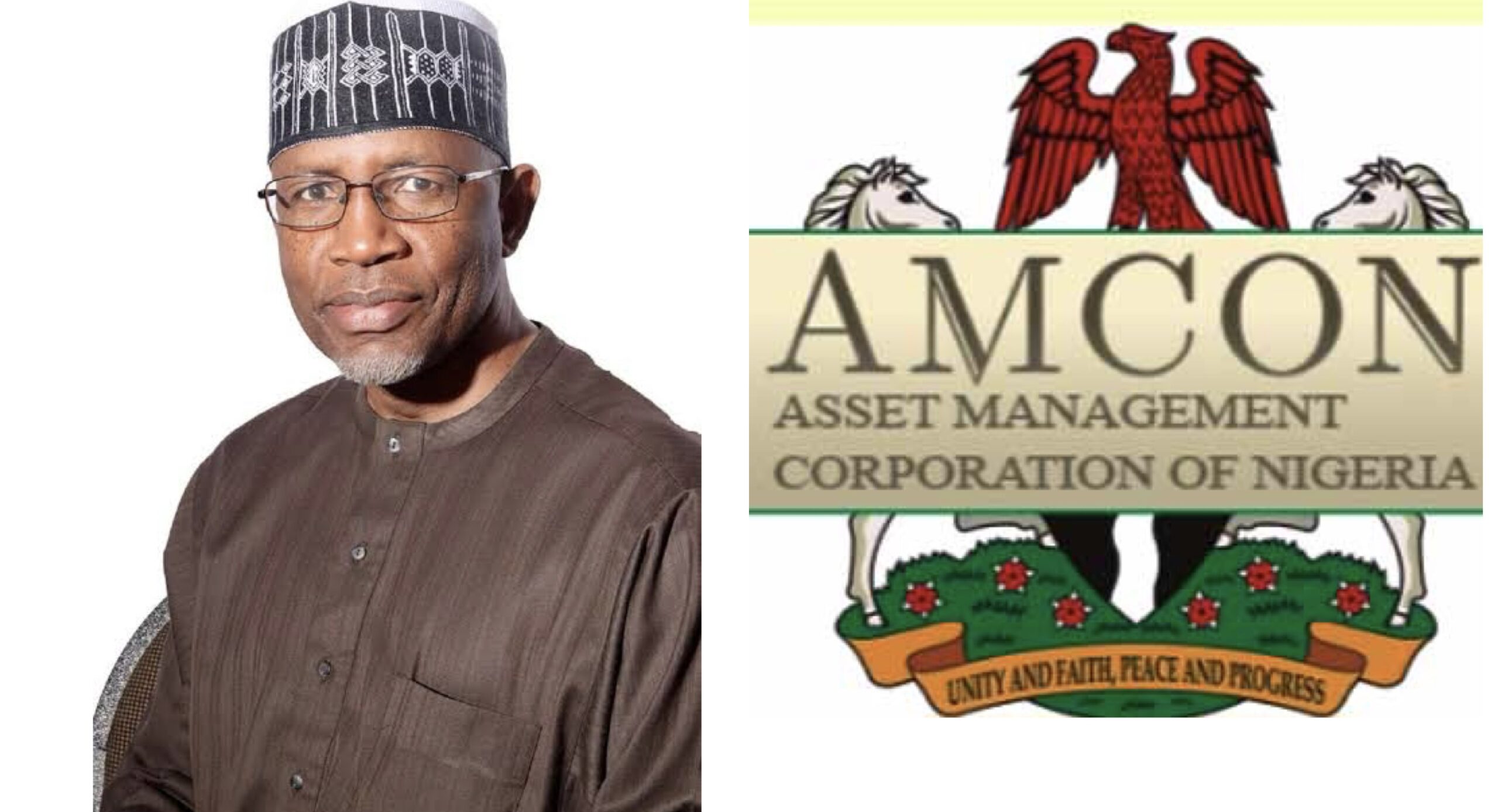 Lamido Yuguda and AMCON logo
