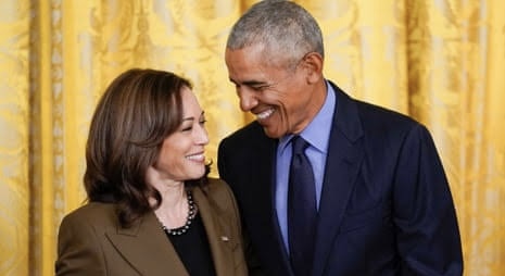 Obama, Harris together at the Democratic convention
