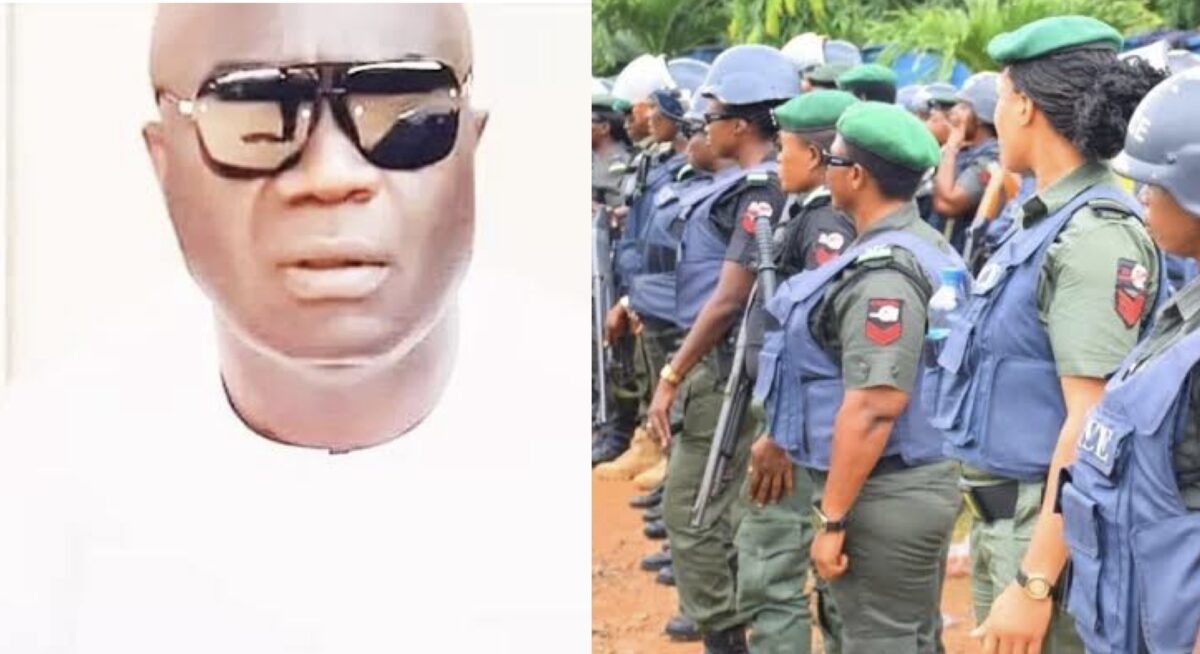 Armed policewomen and Madu Onuorah( Credit: the source magazine)