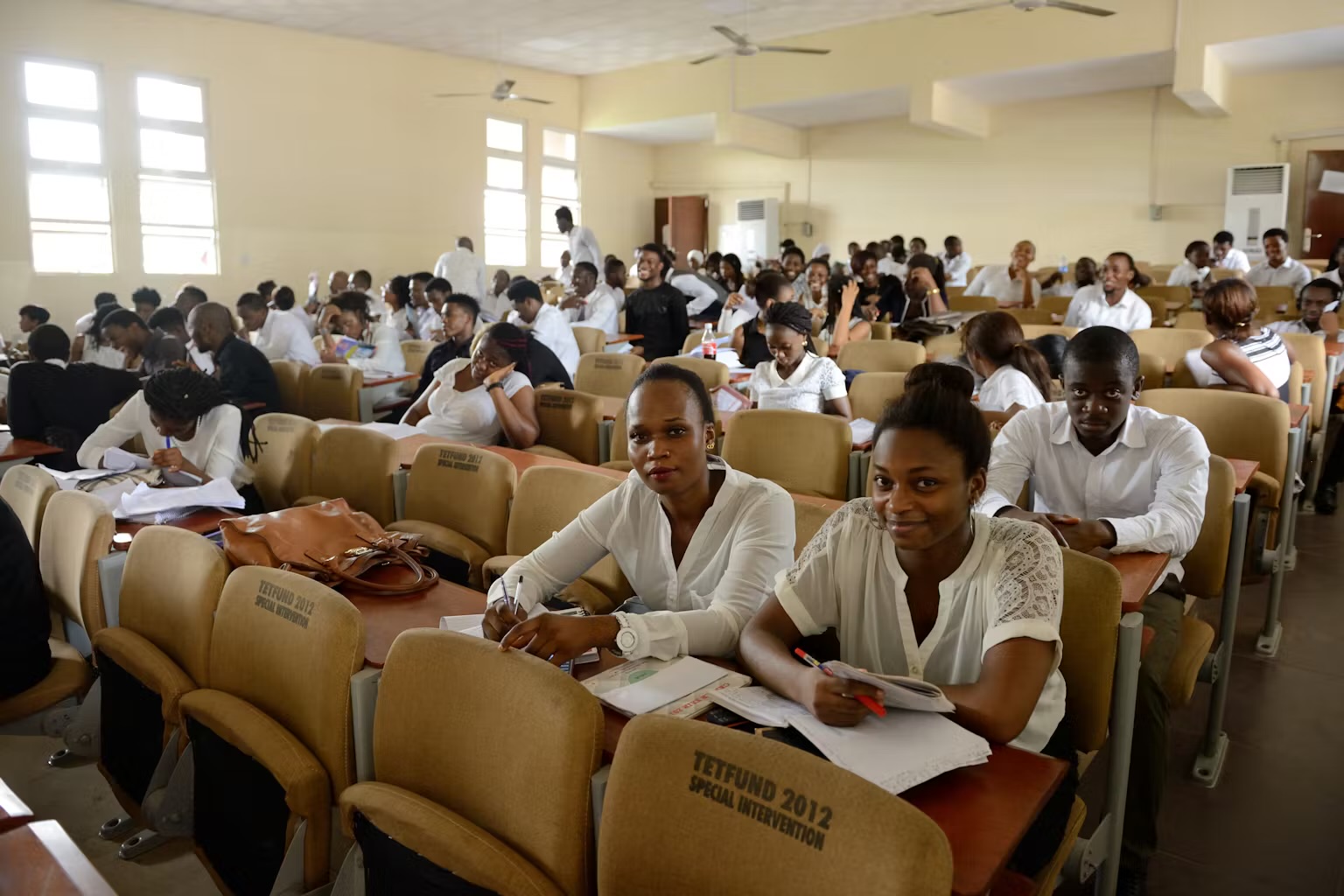 Nigerian students in class.