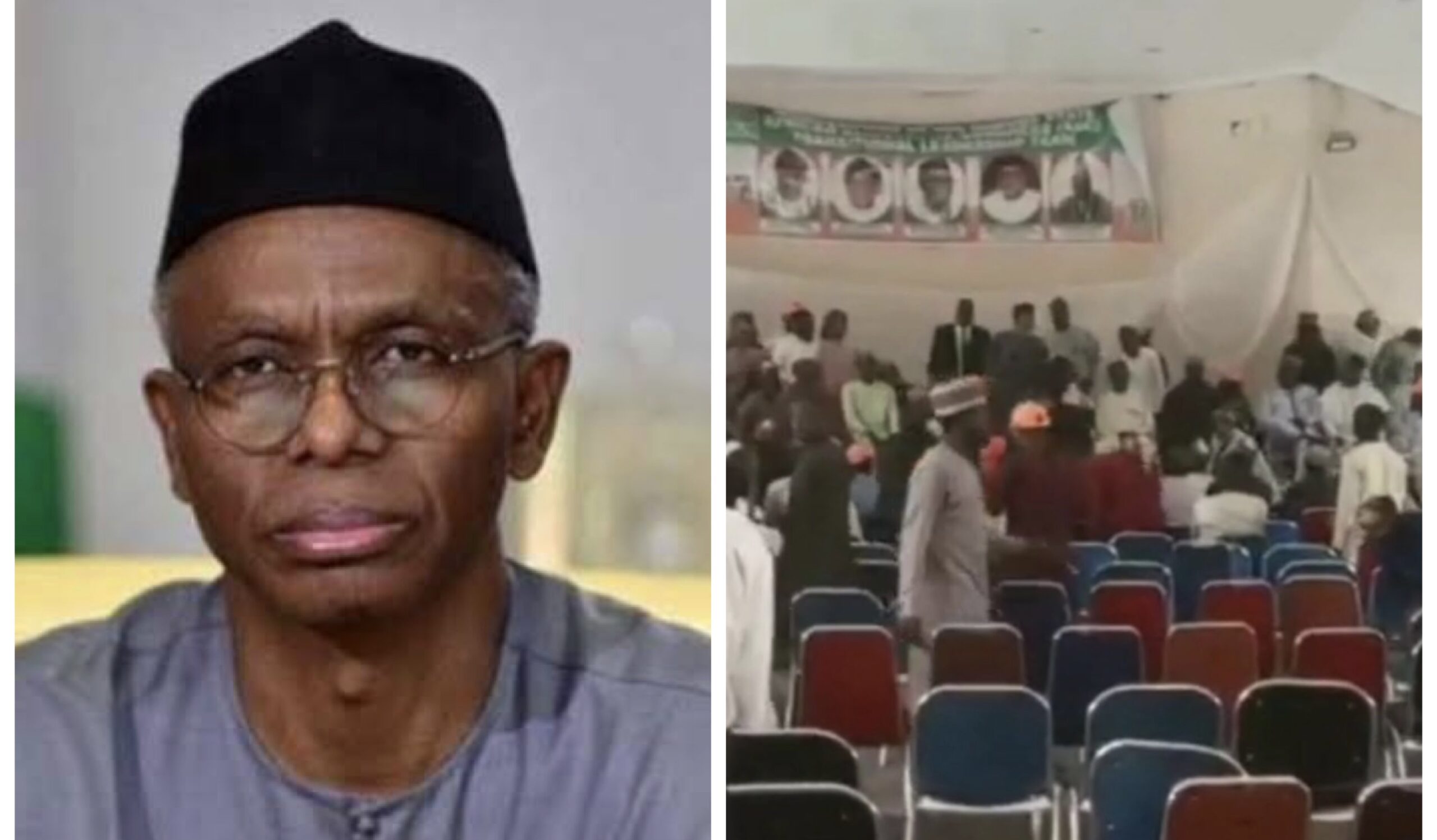 composite of El-Rufai and ADC’s coalition meeting in Kaduna
