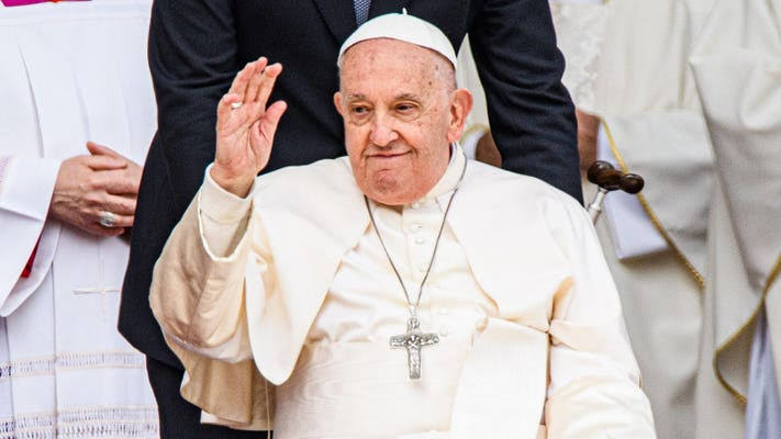Pope waving