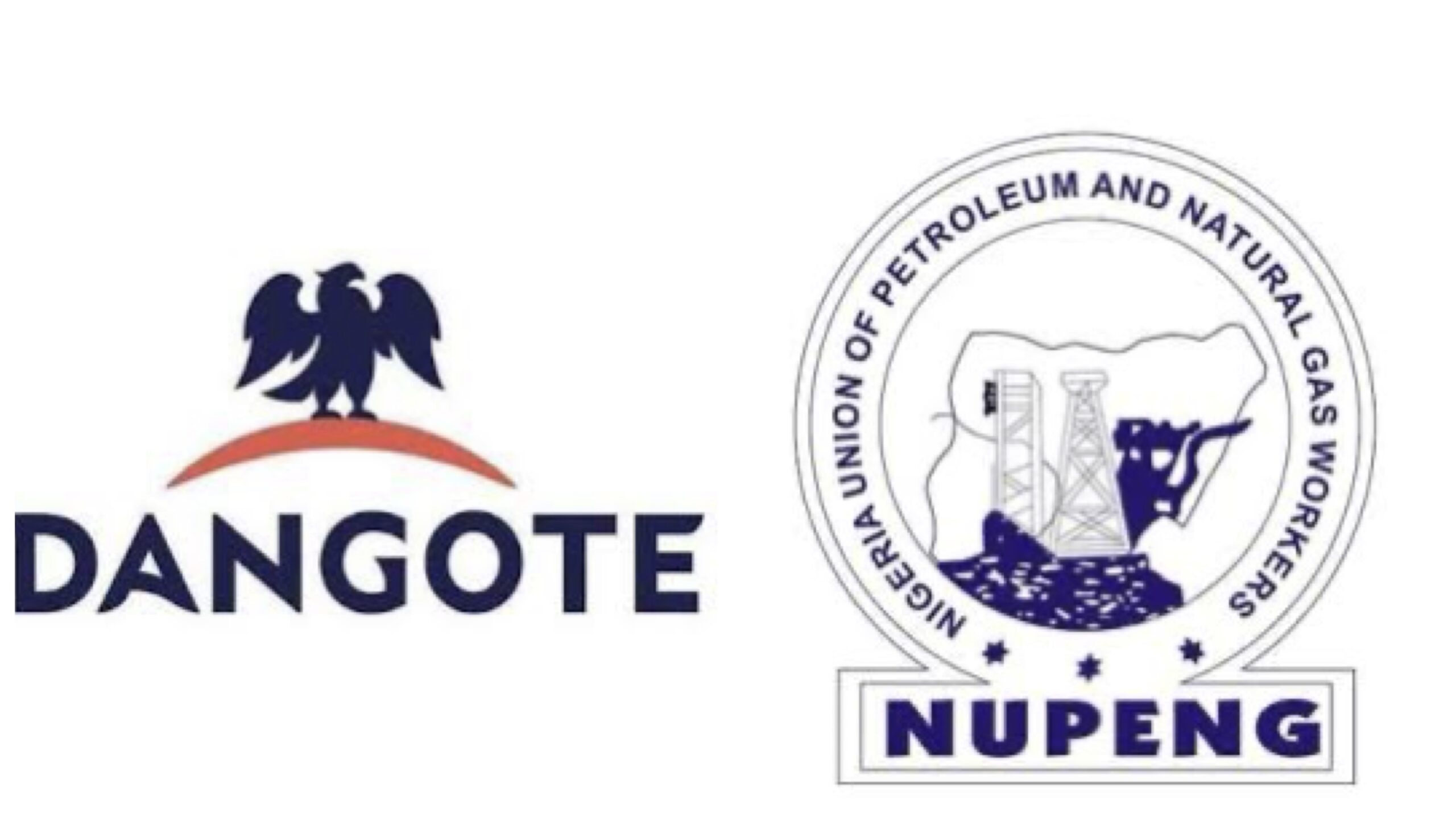 Dangote and NUPENG logos