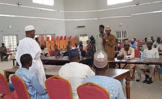 Mr Danladi-Abubakar during graduation of 75 youths who had completed a three-day training on the positive use of mobile phones