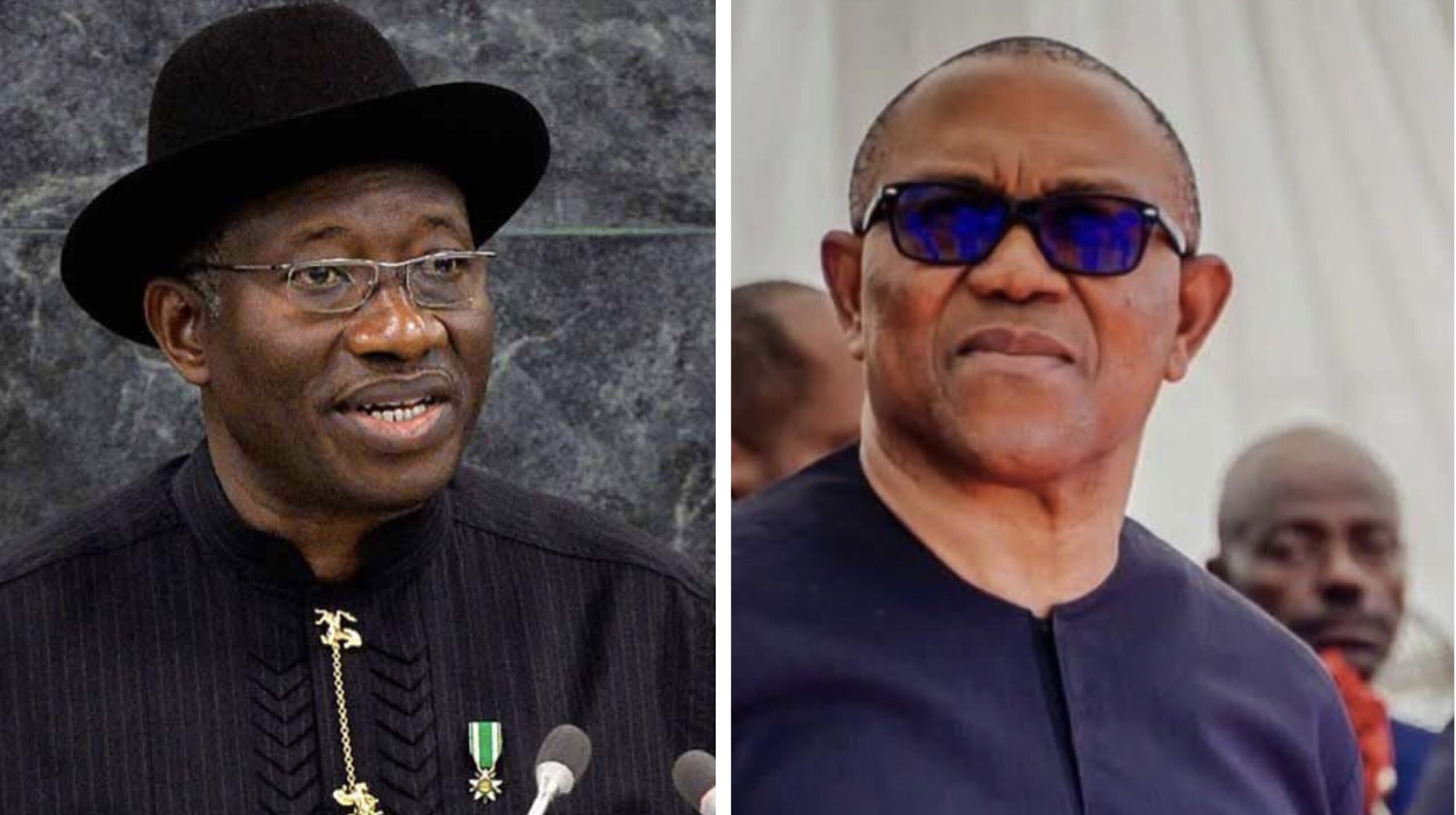 former President Goodluck Jonathan and Labour Party chieftain, Peter Obi