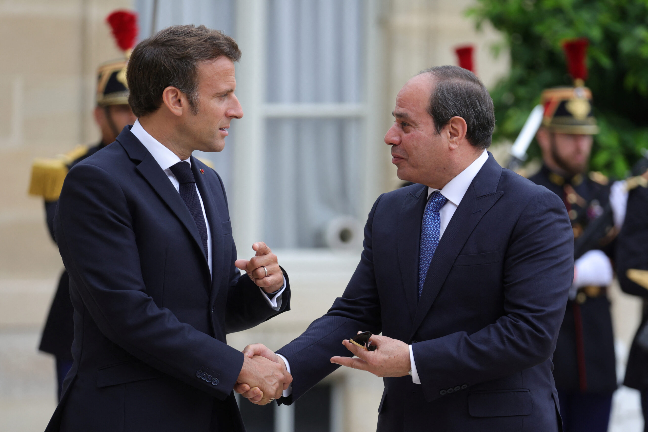 President Abdel Fattah El-Sisi and President Emmanuel Macron