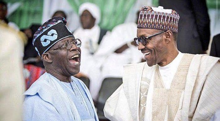 Buhari and Tinubu laughing (ccredit: ARISE)