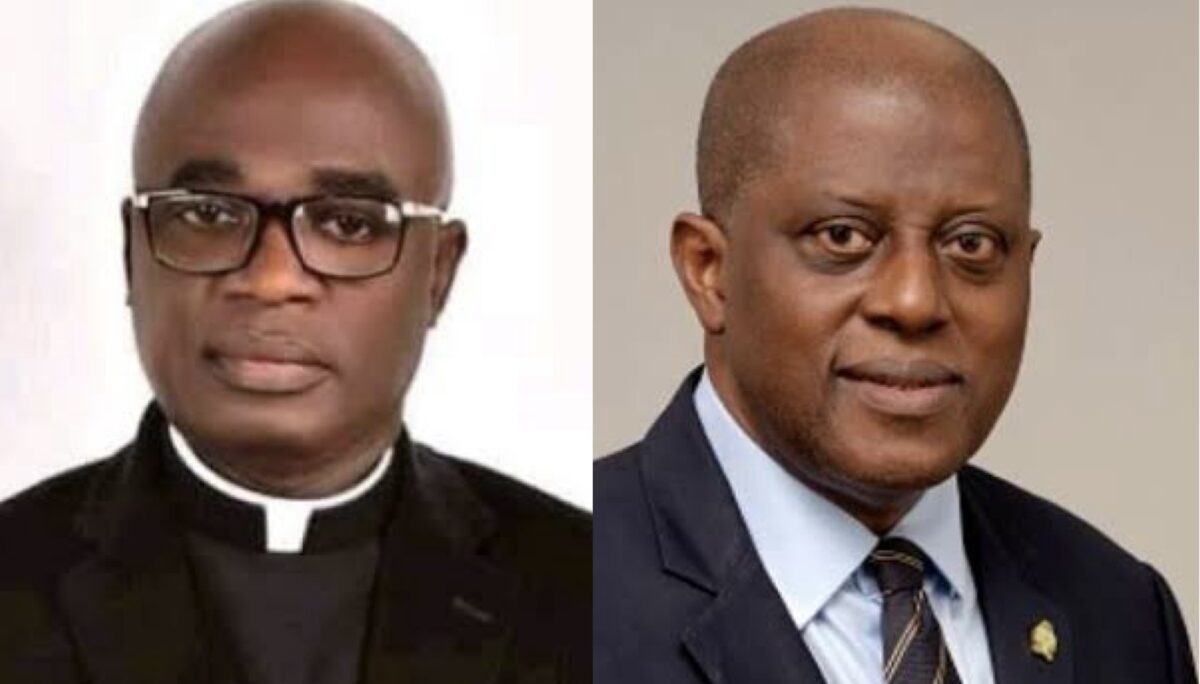 Governor Hyacient Alia and Olayemi Cardoso
