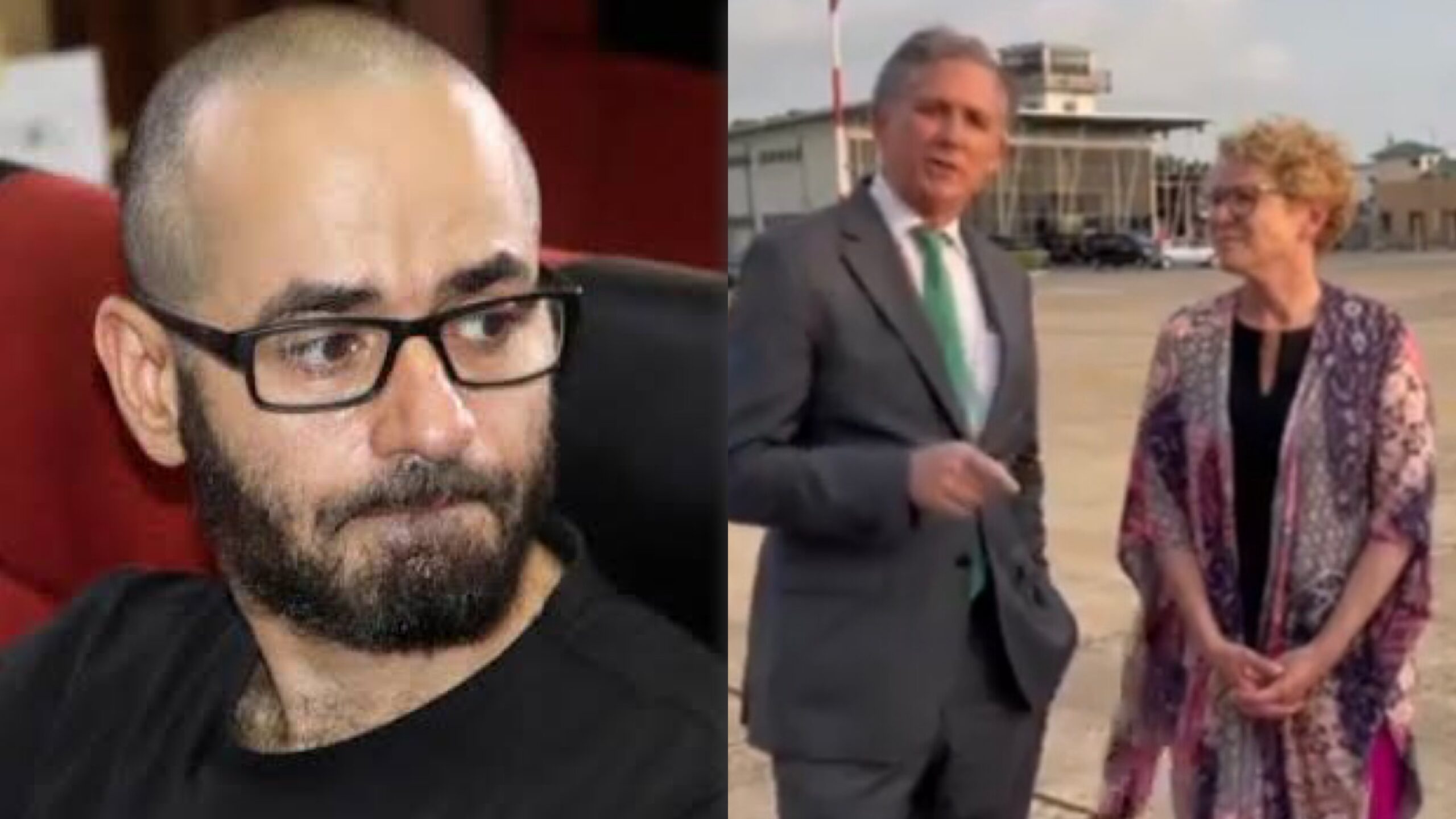 A composite of Binance official, Tigran Gambaryan and U.S. lawmakers, French Hill and Chrissy Houlahan