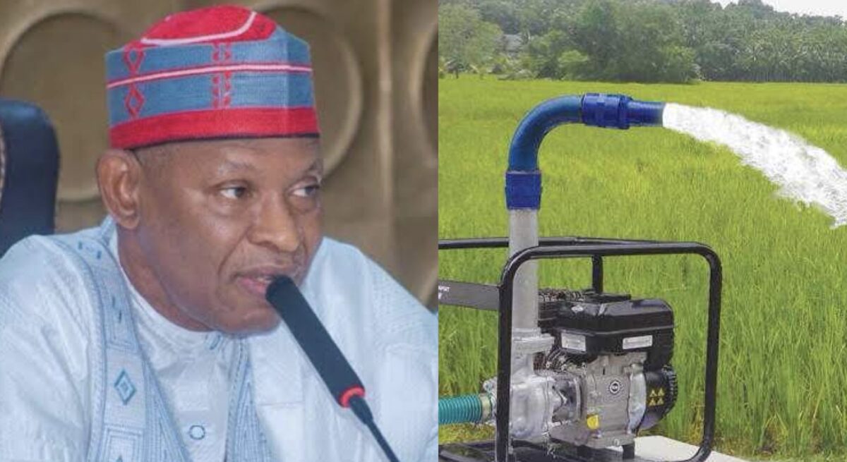Governor Abba Yusus and water pumps