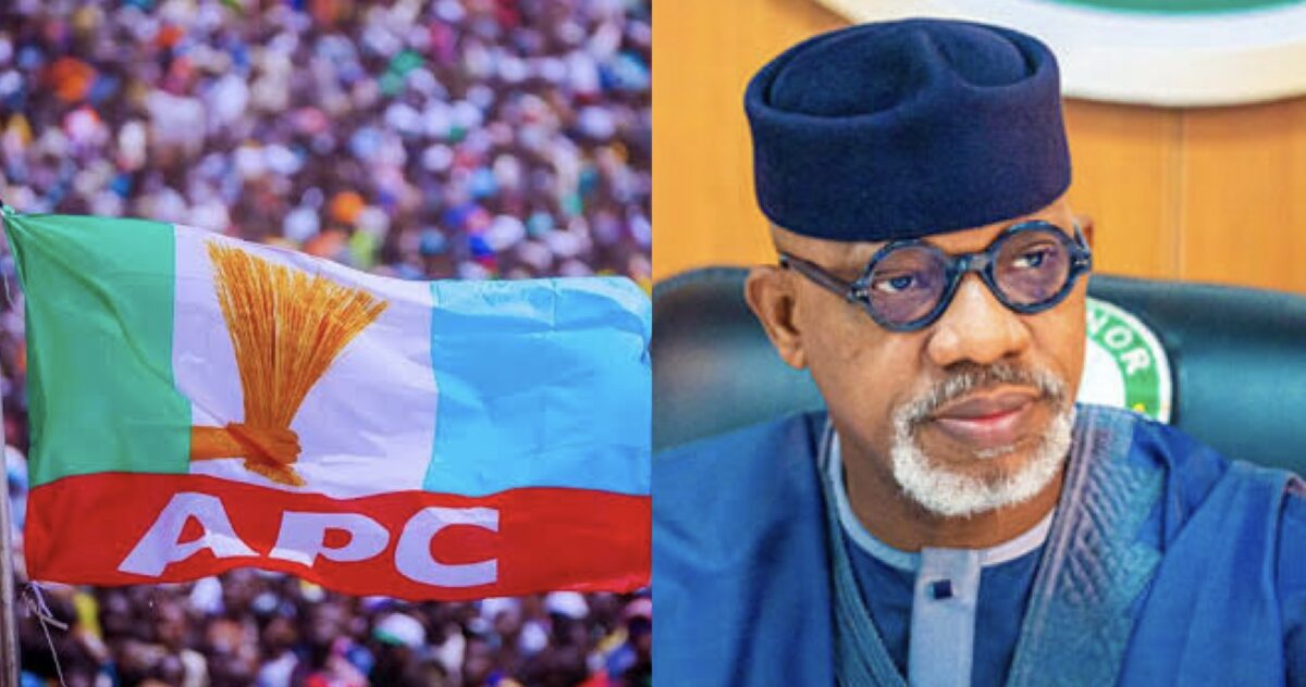 APC logo and Governor Dapo Abiodun