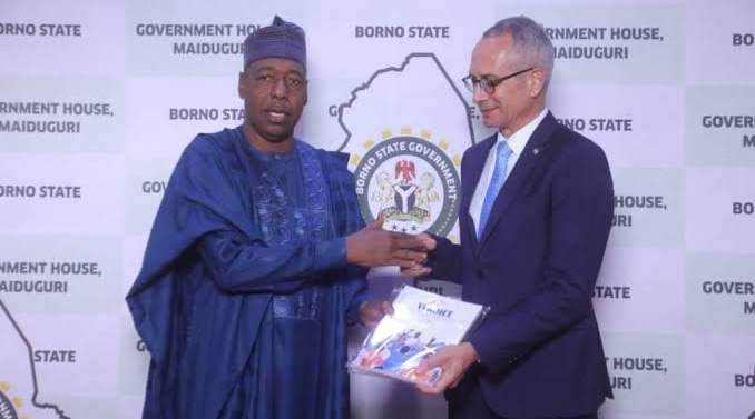 Governor Babagana Zulum with Swiss ambassador