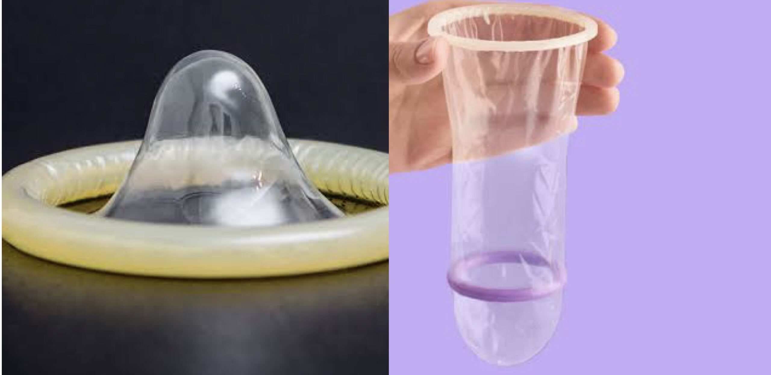 Male and female condoms