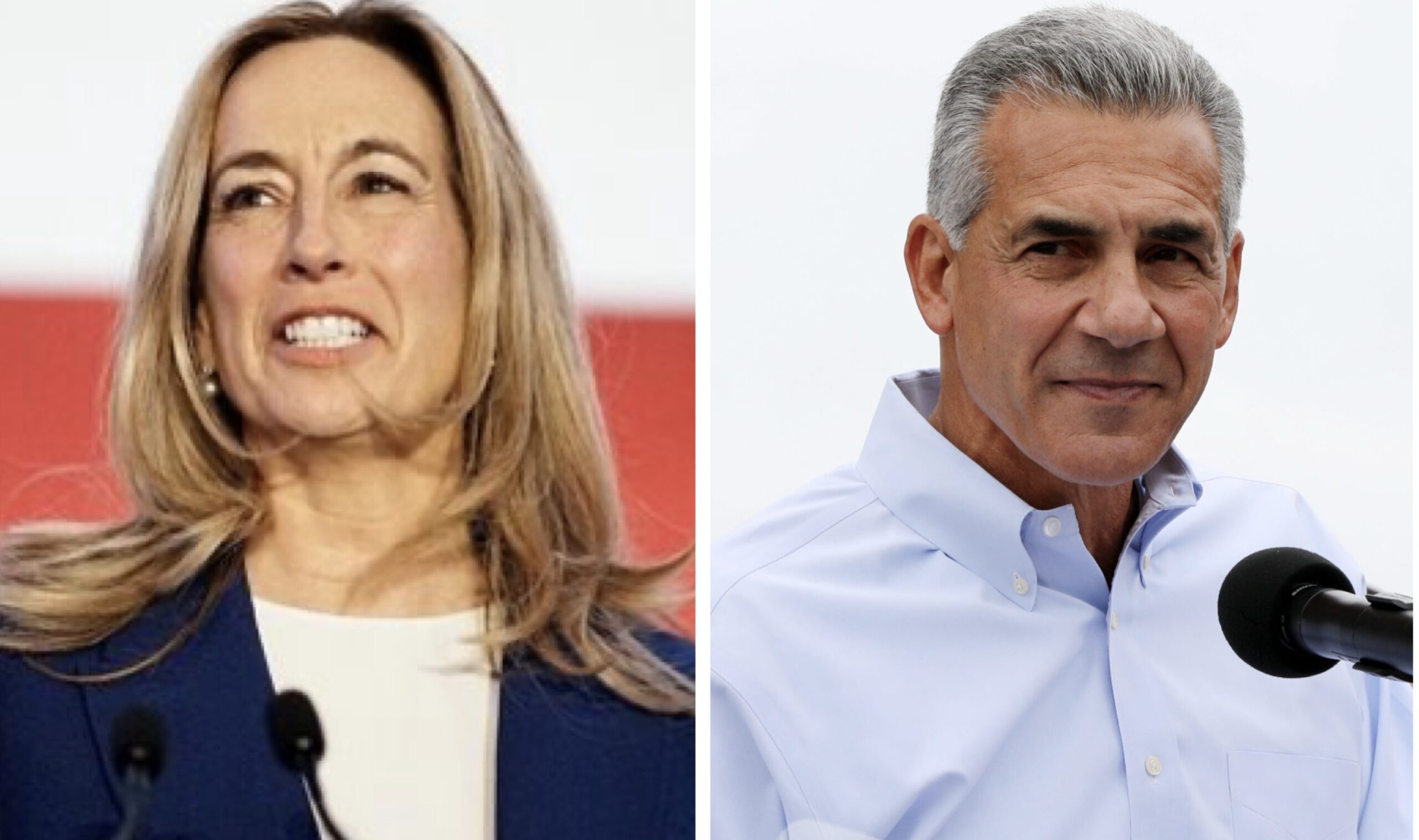Democrat congressman Mikie Sherrill and Republican candidate Jack Ciattarelli