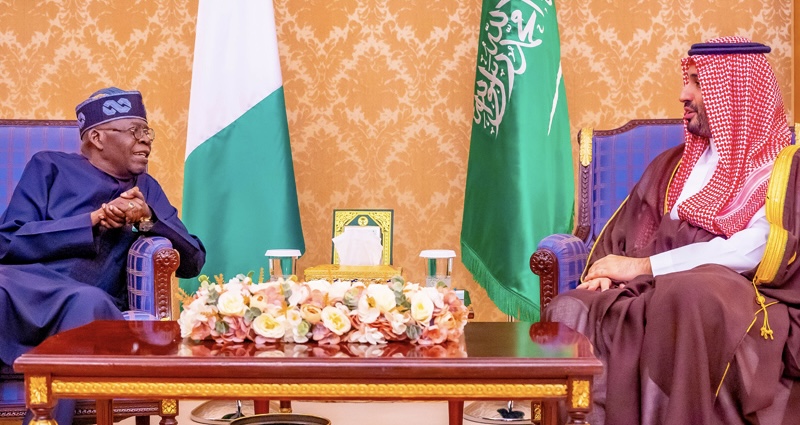 President Bola Tinubu with Saudi Crown Prince