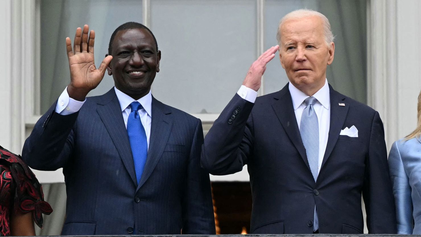 A photo of William Ruto and Joe Biden waving is used to illustrate the story