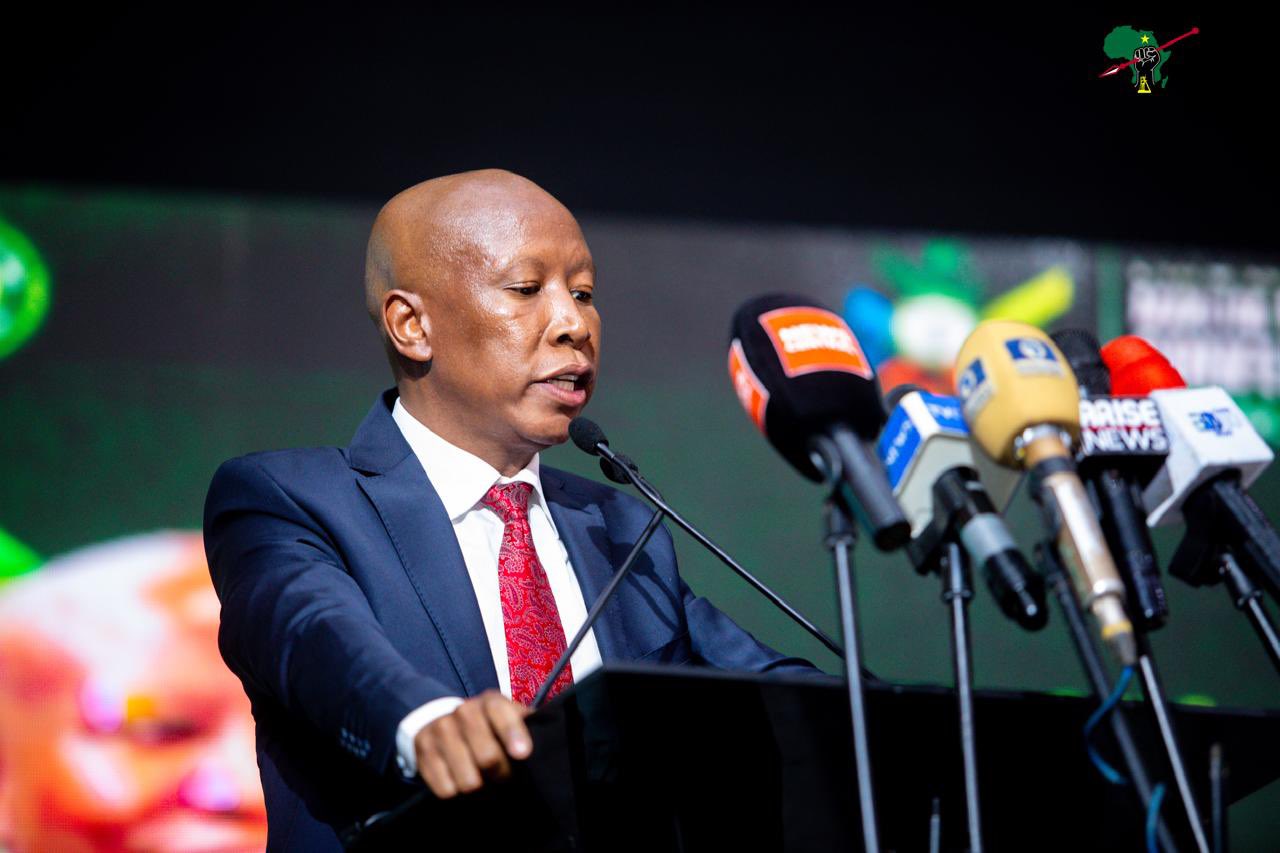 South African opposition leader Julius Malema speaking at the opening of the 2025 Annual General Conference of the Nigerian Bar Association, held at the International Conference Centre in Enugu.