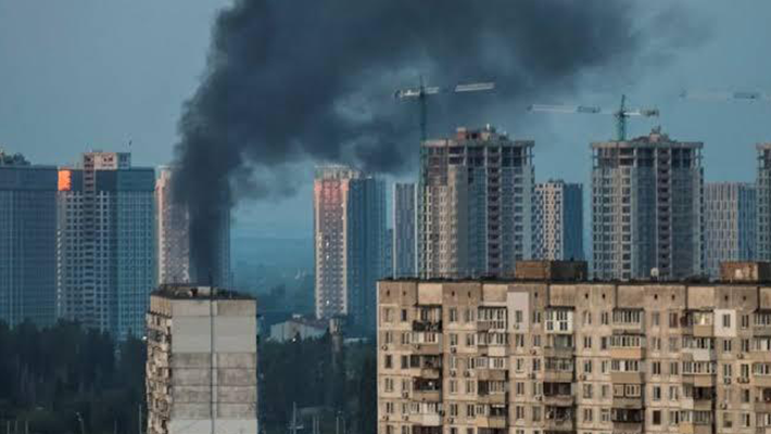 KYIV STRUCK BY MISSILE