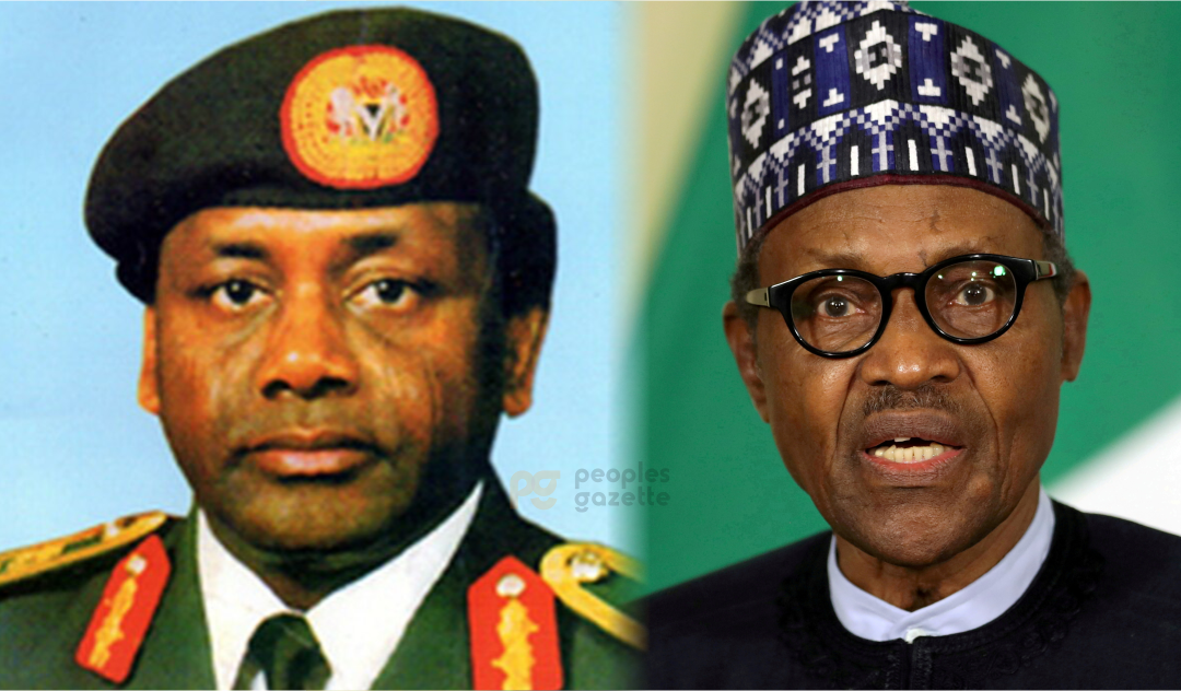 Late Sani Abacha and President Muhammadu Buhari