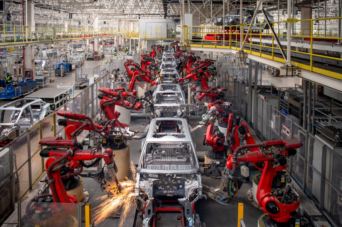 Chinese car-making factory