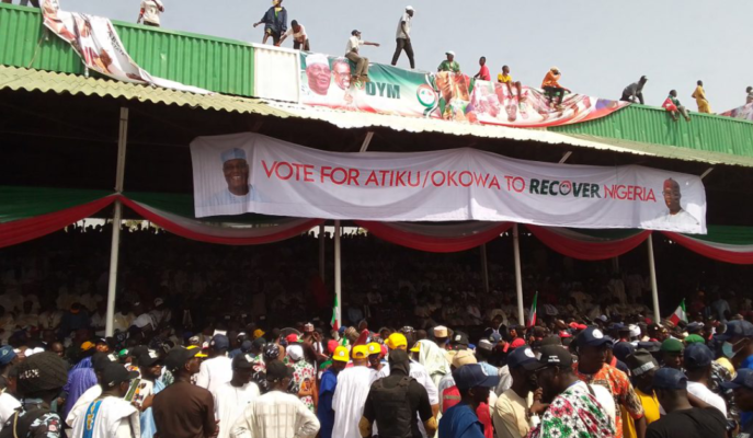Mammoth crowd receives Atiku during PDP rally in Adamawa