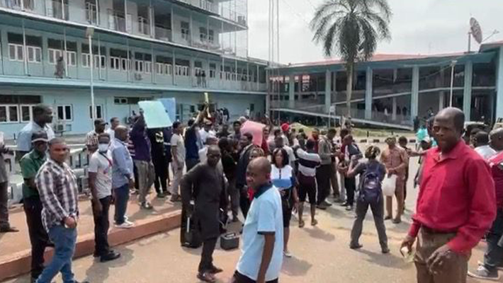 Medical students protest