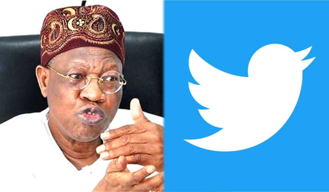 Minister of Information and Culture, Lai Mohammed and Twitter logo