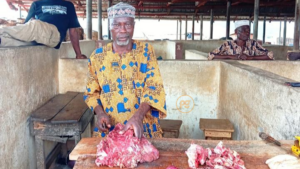 (Mr Olaoye, Meat seller, Sasa market)
