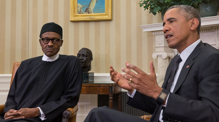 Muhammadu Buhari and Barrack Obama (Credit: New York Times)