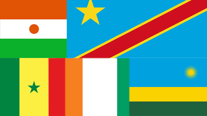 NIGER; SENEGAL; IVORY COAST; DRC; RWANDA
