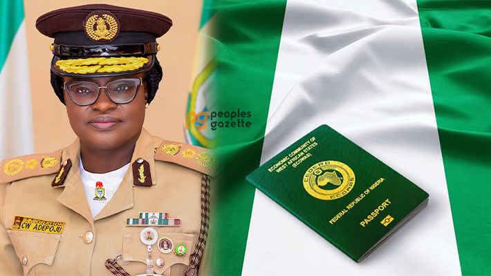 NIS boss Caroline Wura-Ola Adepoju and Nigerian passport