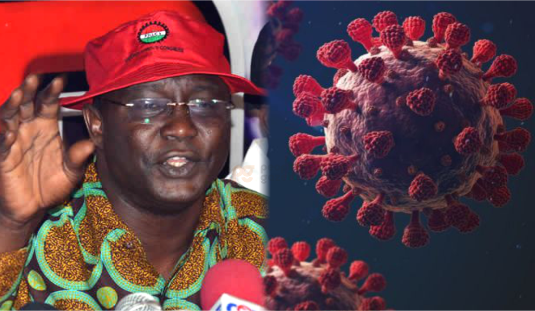 NLC President Ayuba Wabba and Coronavirus used to illustrate the story