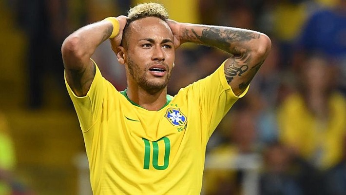 Neymar in Brazil jersey