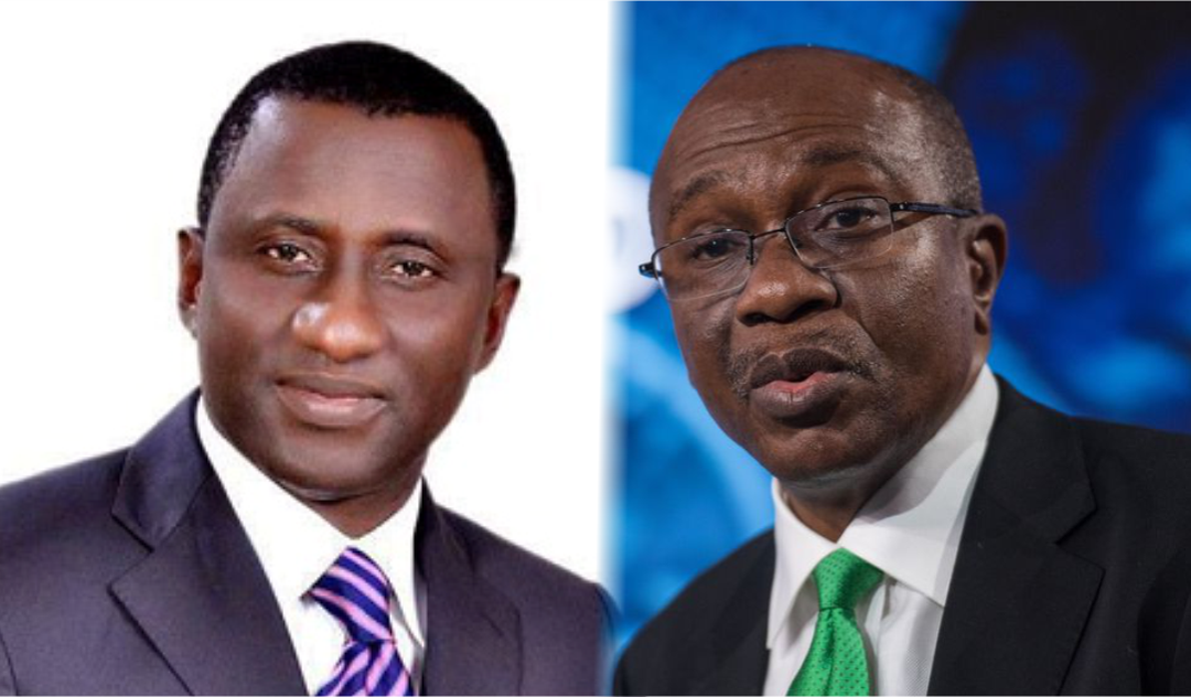 Nigerian Minister of State for Mines and Steel Development, Hon. Uchechukwu S. Ogah and CBN Governor, Godwin Emefiele
