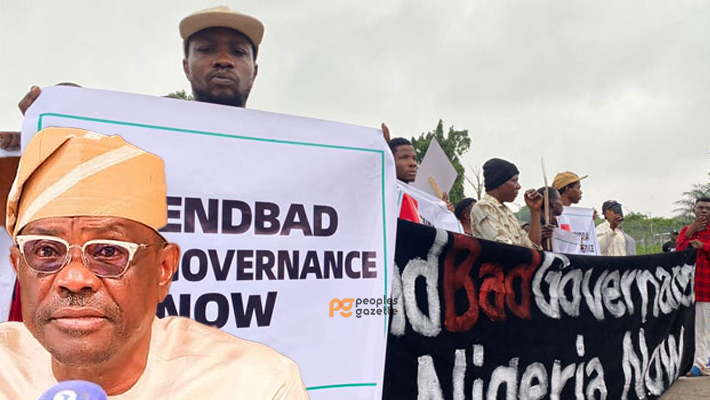 Nyesom Wike and Abuja protesters