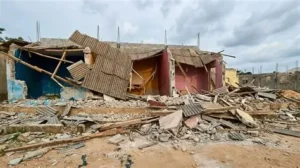 Demolished houses at Surulere Community, Alagbado, Lagos State.