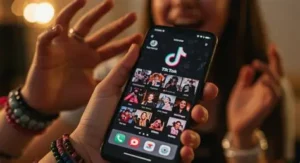 Youths using TikTok