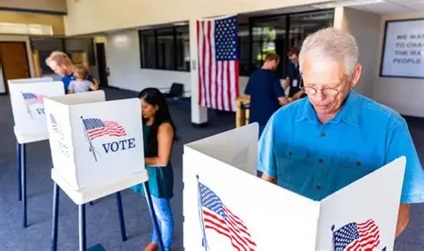 Polling station in U.S.
