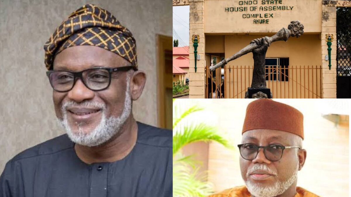 A composite photo of Akederolu, Aiyedatiwa and Ondo House of Assembly