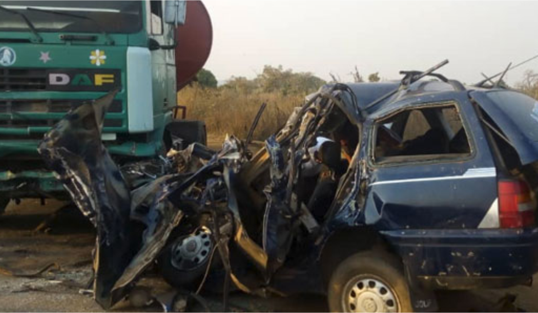 Photo of an accident scene used to illustrate this story (Photo Credit: Channels TV)