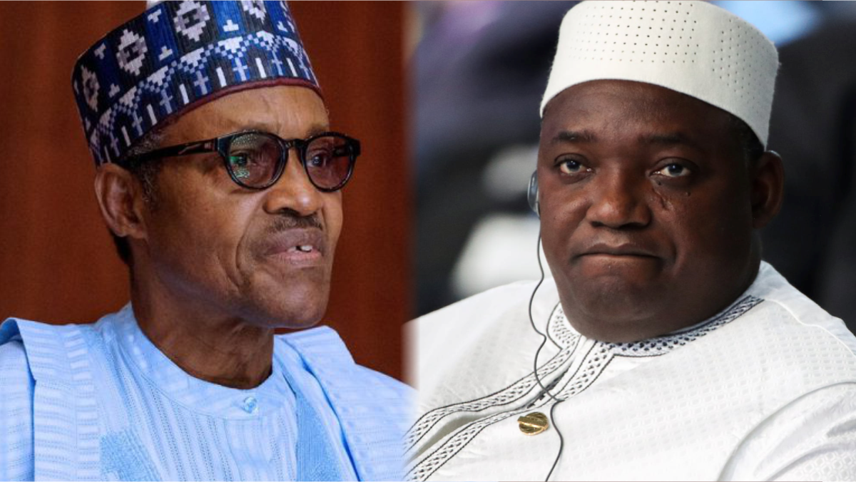 President Muhammadu Buhari and Gambian President, Adama Barrow