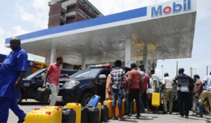 Fuel queue used to illustrate the story